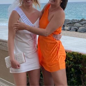 Revolve NBD Ekta Mini Dress in Orange